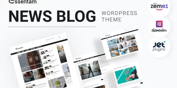 Essentam News Blog Multipurpose Classic WordPress Theme 1.0.1 GPL Theme