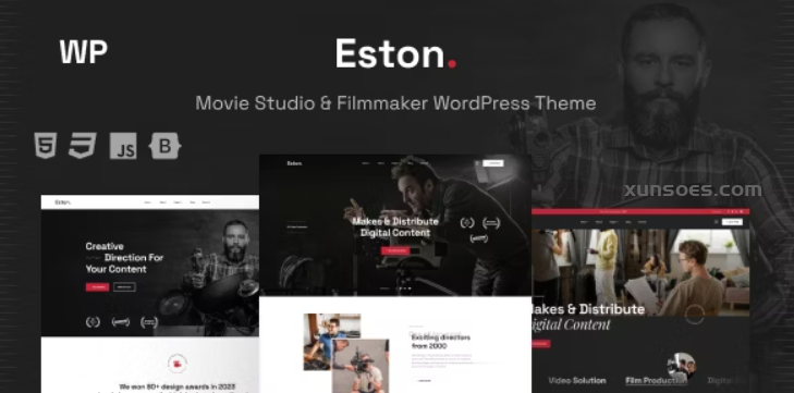 Eston Movie Studio Filmmaker WordPress Theme 1.0.0 GPL Theme