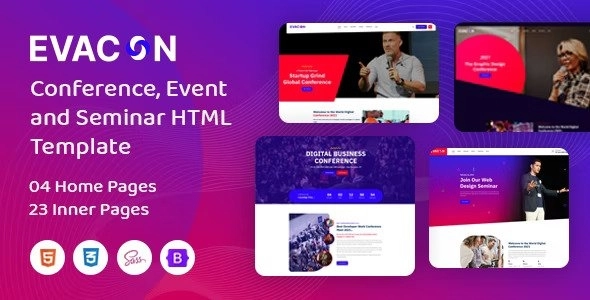Evacon Event Conference WordPress Theme 1.0.7 GPL Theme