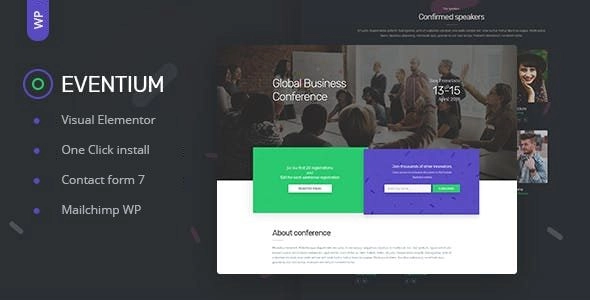 Eventium Responsive Event WordPress Theme 1.2 GPL Theme