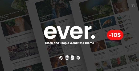 Ever Clean and Simple WordPress Theme 1.2.3 GPL Theme
