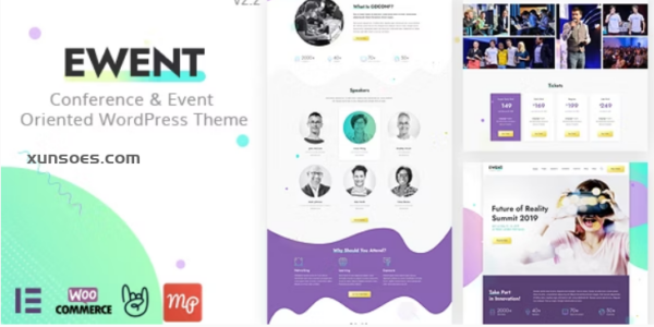 Ewent Conference Event Oriented WordPress Theme 2.1 GPL Theme