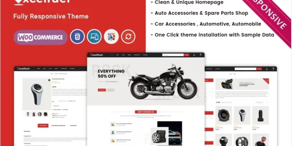 Excelfuel The Automobile Store Responsive WooCommerce Theme 1.0 GPL Theme