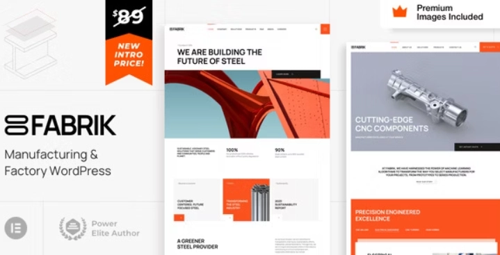 Fabrik – Manufacturing Factory WordPress 1.0 GPL Theme