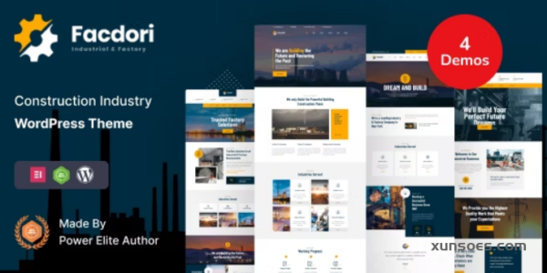 Facdori Factory and Industrial Business WordPress Theme 2.9 GPL Theme
