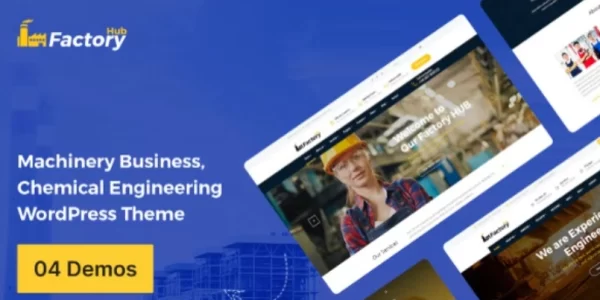 Factory HUB  – Industrial Business WordPress Theme 1.4.0 GPL Theme