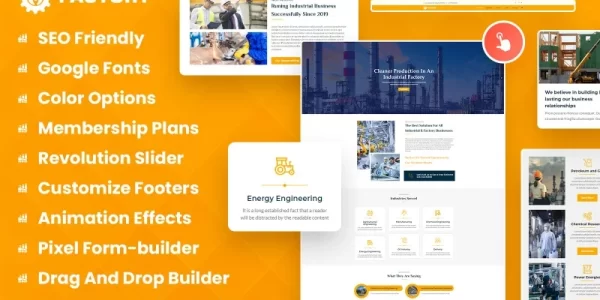 Factory Industrial Business WordPress Theme 1.0.0 GPL Theme