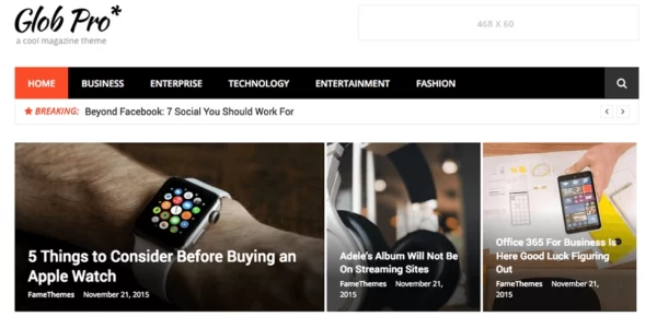 FameThemes Glob Pro WordPress Theme 0.1.3 GPL Theme