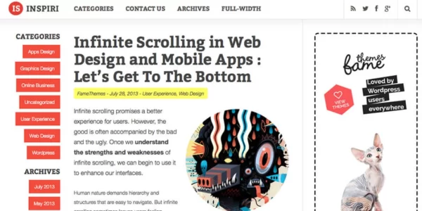 FameThemes Inspirin WordPress Theme 1.2.0 GPL Theme