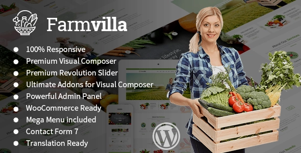 Farmvilla Organic Theme WordPress theme 1.1.3 GPL Theme