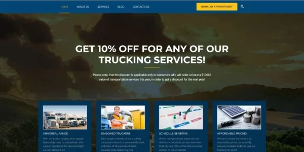 FastWay Transportation Company Responsive WordPress Theme 1.0.0 GPL Theme