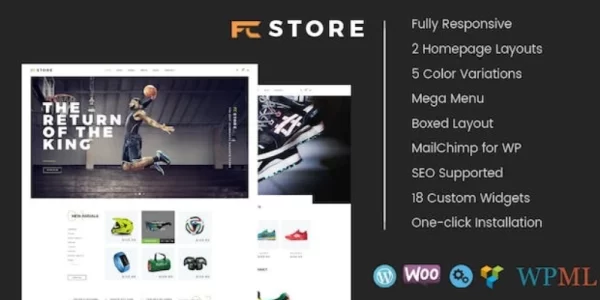 FcStore  – Sports, Fitness WooCommerce Theme 1.2.12 GPL Theme