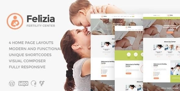 Felizia | Fertility Center Medical WordPress Theme 1.1.2 GPL Theme
