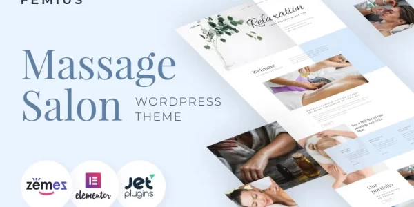 Femius Massage Salon Ready-to-Use Minimal WordPress Elementor Theme WordPress Theme 1.0.0 GPL Theme