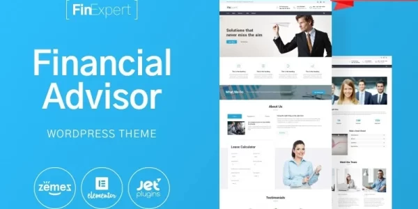 FinExpert Financial Advisory Company Responsive WordPress Theme 1.0.1 GPL Theme