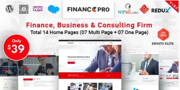 Finance Pro Business Consulting WordPress Theme 1.8.8 GPL Theme