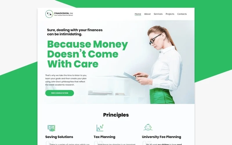 Financial Advisor Responsive WordPress Theme 1.0.0 GPL Theme