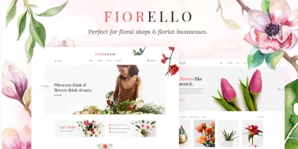 Fiorello Florist and Flower Shop Theme 1.5 GPL Theme