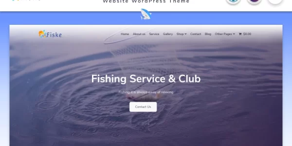 Fiske Fishing Service Club Elementor WordPress Theme 2.0 GPL Theme