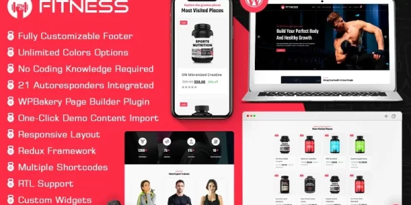 FitX Gym Fitness WordPress Theme 1.0.0 GPL Theme