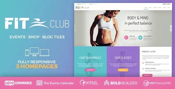 Fitness Club Health Gym 1.4.0 GPL Theme