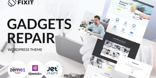 Fixit Gadgets Repair Multipurpose Modern WordPress Elementor Theme WordPress Theme 1.0.1 GPL Theme
