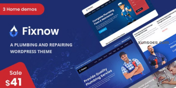 Fixnow A Perfect Plumbing WordPress Theme 1.6 GPL Theme