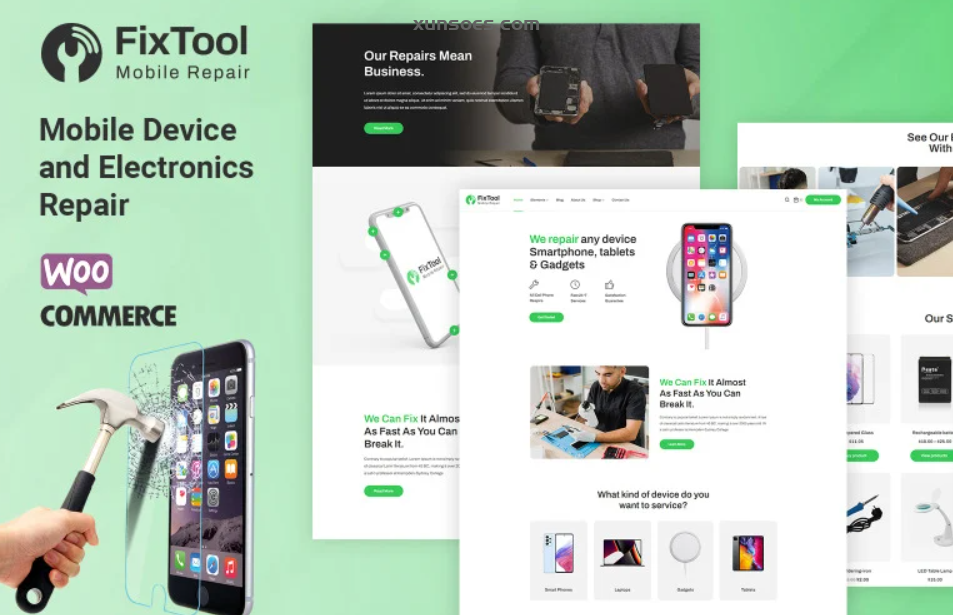 Fixtools Electronics, Mobile and Repair Service WooCommerce Theme 1.0.0 GPL Theme