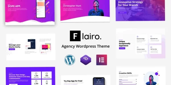 Flairo Responsive Agency WordPress Theme 1.0.1 GPL Theme