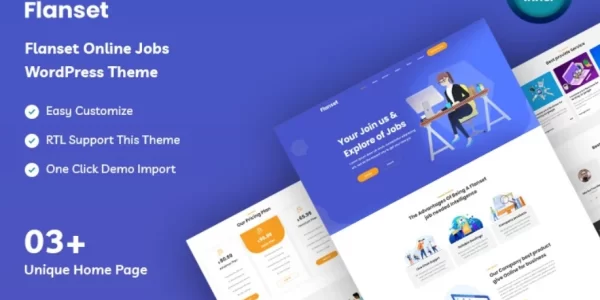 Flanset Online Jobs WordPress Theme 1.0.1 GPL Theme