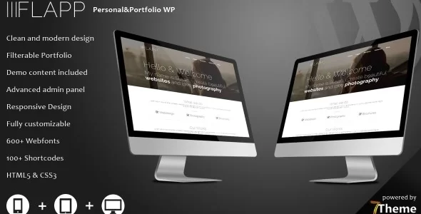 Flapp – Portfolio WordPress Theme 1.1 GPL Theme