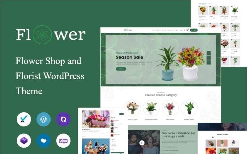 Flower Shop and Florist WordPress Theme 1.0.0 GPL Theme