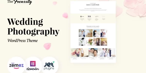 Focussity Wedding Photography WordPress Theme 1.0.0 GPL Theme