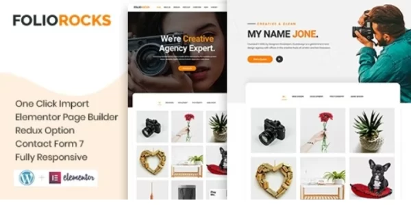Foliorocks Minimal Portfolio WordPress Theme 1.0.0 GPL Theme
