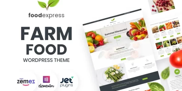 Food Express Agriculture Farm WordPress Theme 1.0.1 GPL Theme