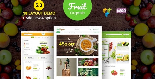 Food Fruit Organic Farm, Natural RTL Responsive WooCommerce WordPress Theme 6.4 GPL Theme
