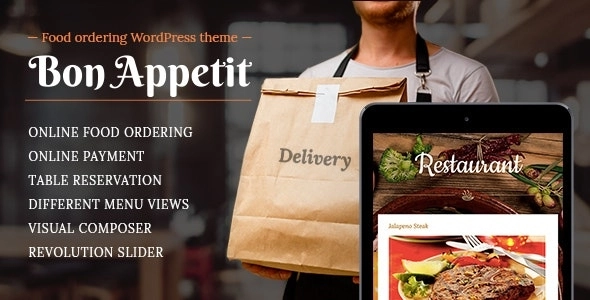 Food ordering WordPress theme for Restaurant Bon Appetit | Restaurants Cafes 5.1.1 GPL Theme