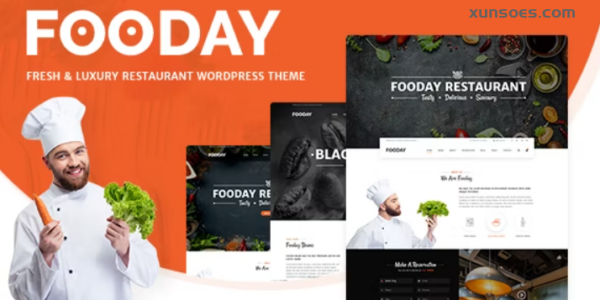 Fooday Fresh Luxury Restaurant WordPress Theme 1.4.3 GPL Theme