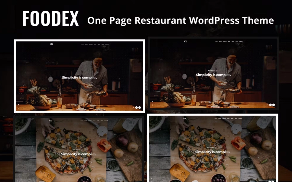 Foodex One Page Restaurant WordPress Theme 1.0 GPL Theme