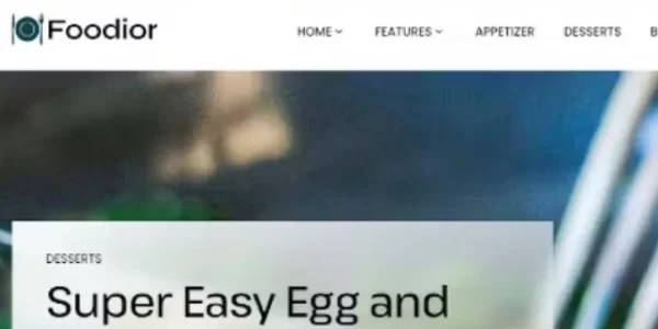 Foodior Personal Food Blog WordPress Theme 1.0 GPL Theme