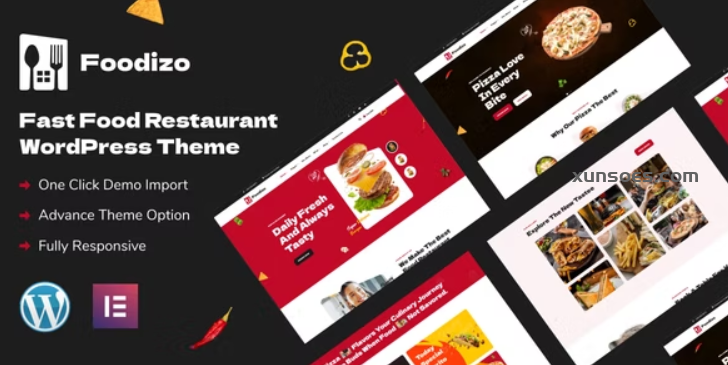 Foodizo Fast Food Restaurant WordPress Theme 1.0 GPL Theme