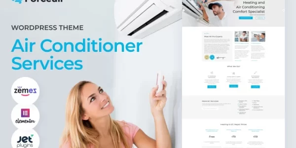 Forceair Air Condition Heating WordPress Theme 2.0.1 GPL Theme