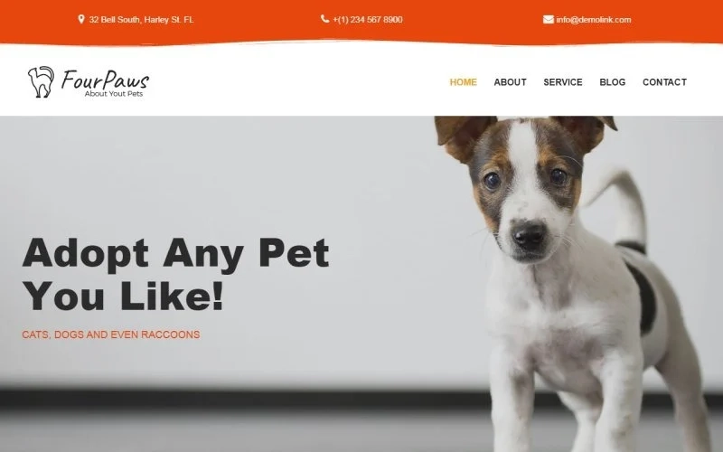 Four Paws Pet Services Multipurpose Classic WordPress Elementor Theme WordPress Theme 1.0.0 GPL Theme