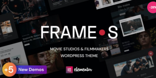 Frames Movie Studios Filmmakers WordPress theme 1.3.9 GPL Theme