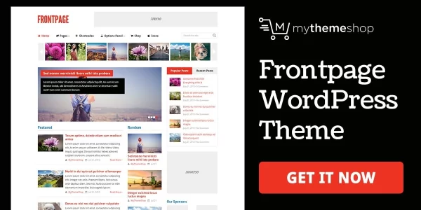 FrontPage WordPress Theme 1.2.2 GPL Theme