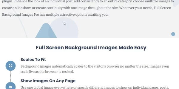 Full Screen Background Images Pro – by Amplify Plugins 2.5.0 GPL Plugins