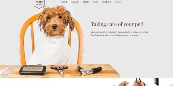 Furry Pet Grooming WordPress Theme 1.0.0 GPL Theme