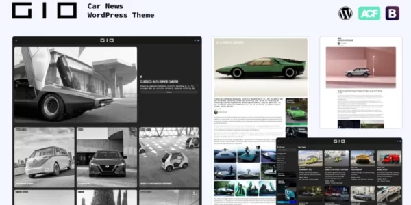 GIO – Car News WordPress Theme 1.0.2 GPL Theme