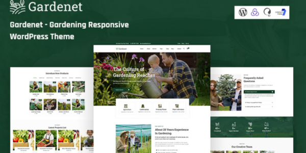 Gardenet Gardening Responsive WordPress Theme 1.0.1 GPL Theme