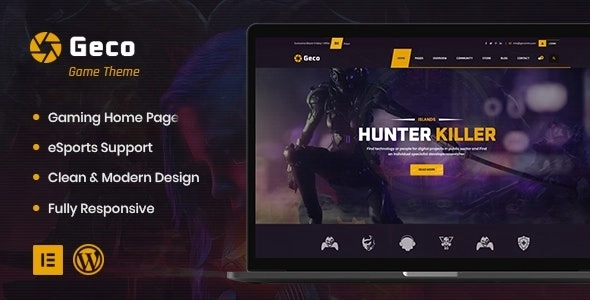 Geco eSports and Gaming WordPress Theme + bbpress 1.0.3 GPL Theme